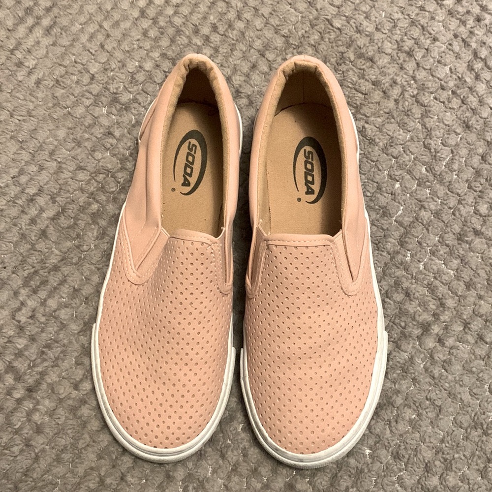 Size 6.5 Soda, like new, worn once, slip on shoes